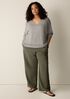 Organic Linen Cotton V-Neck Box-Top