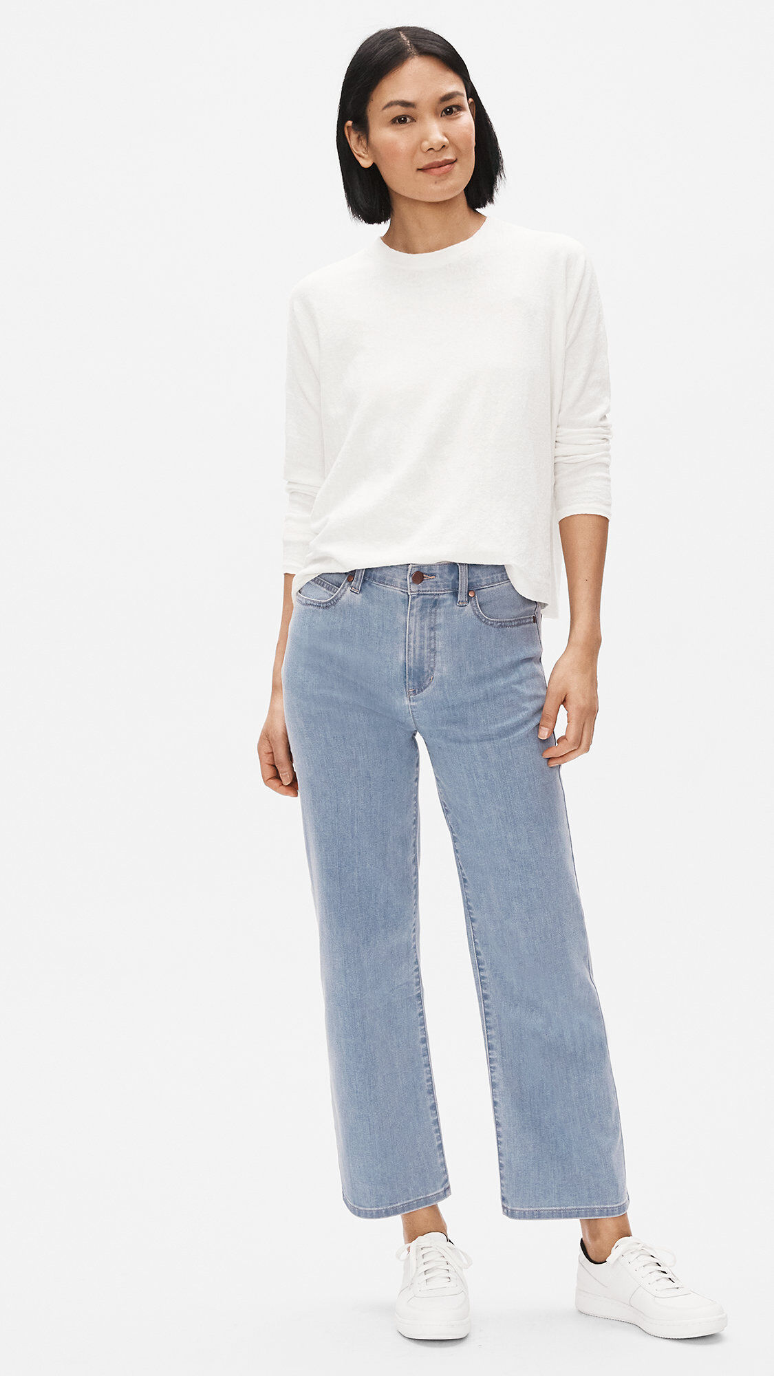 Organic Cotton Stretch Wide Leg Jean
