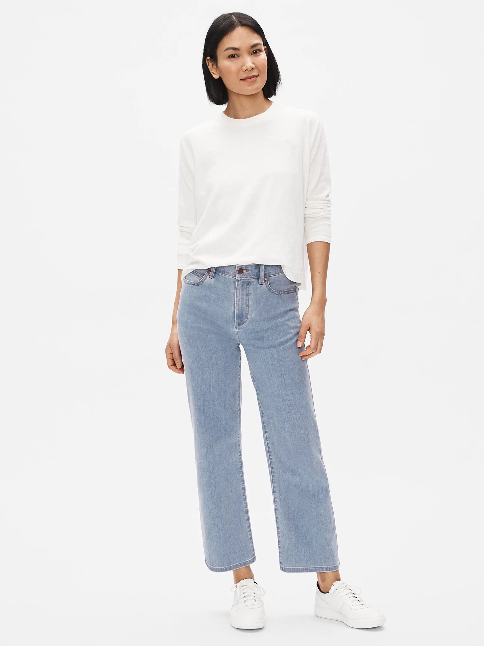 Organic Cotton Stretch Wide-Leg Jean