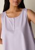 Organic Cotton Interlock Henley Sleep Tank