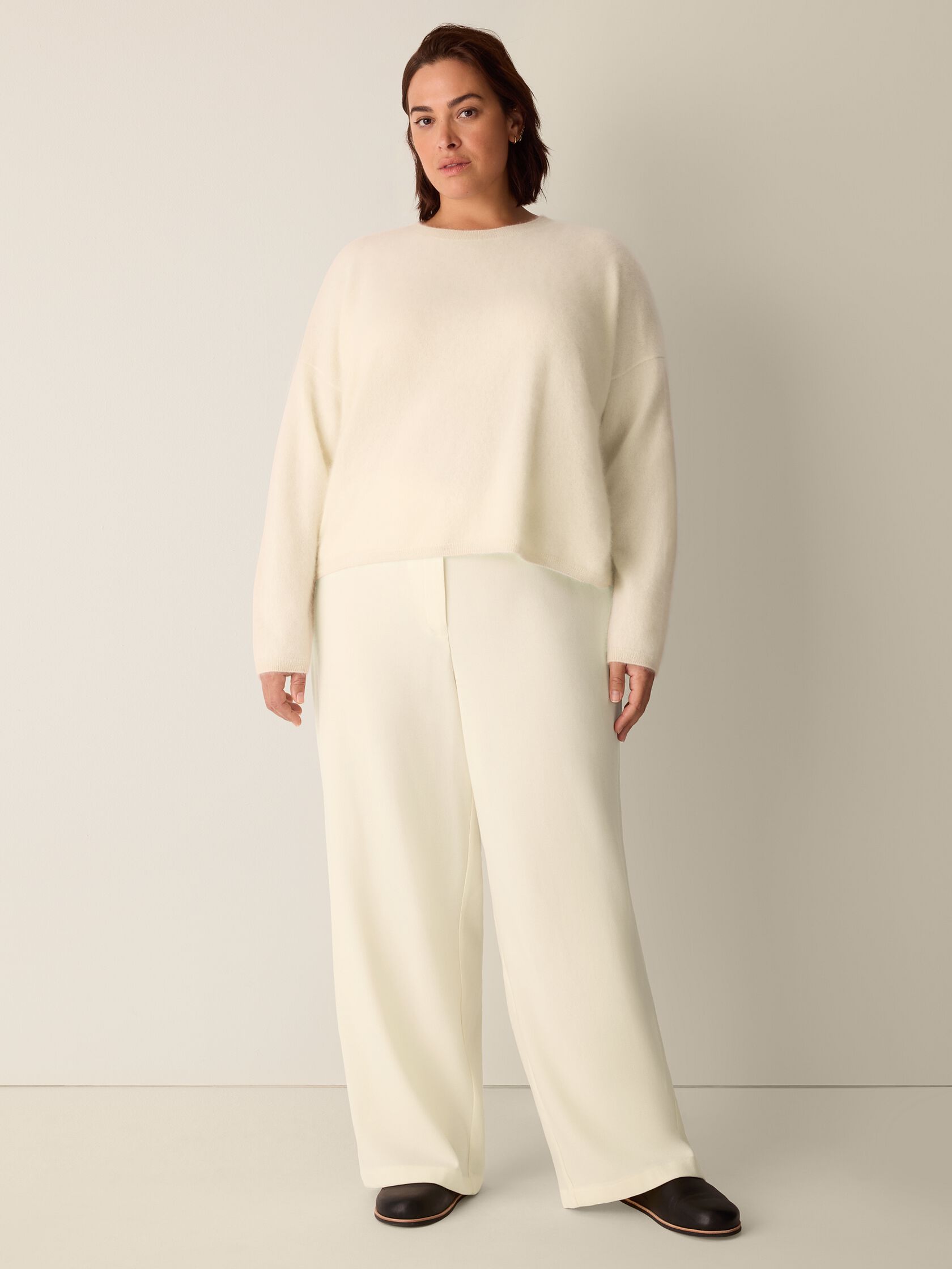 Cashmere Fluff Crew Neck Top