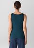 Organic Cotton Stretch Rib Scoop Neck Tank