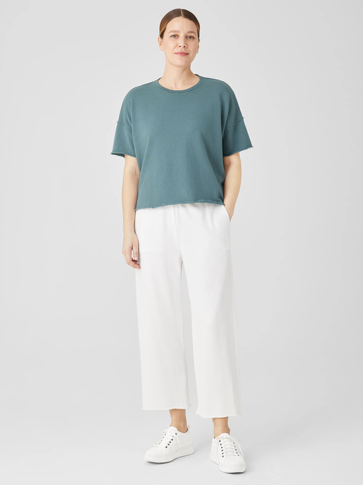 Lightweight Organic Cotton Terry Straight Pant