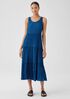 Crushed Silk Tiered Dress