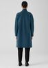 Lightweight Boiled Wool High Collar Coat in Regenerative Wool