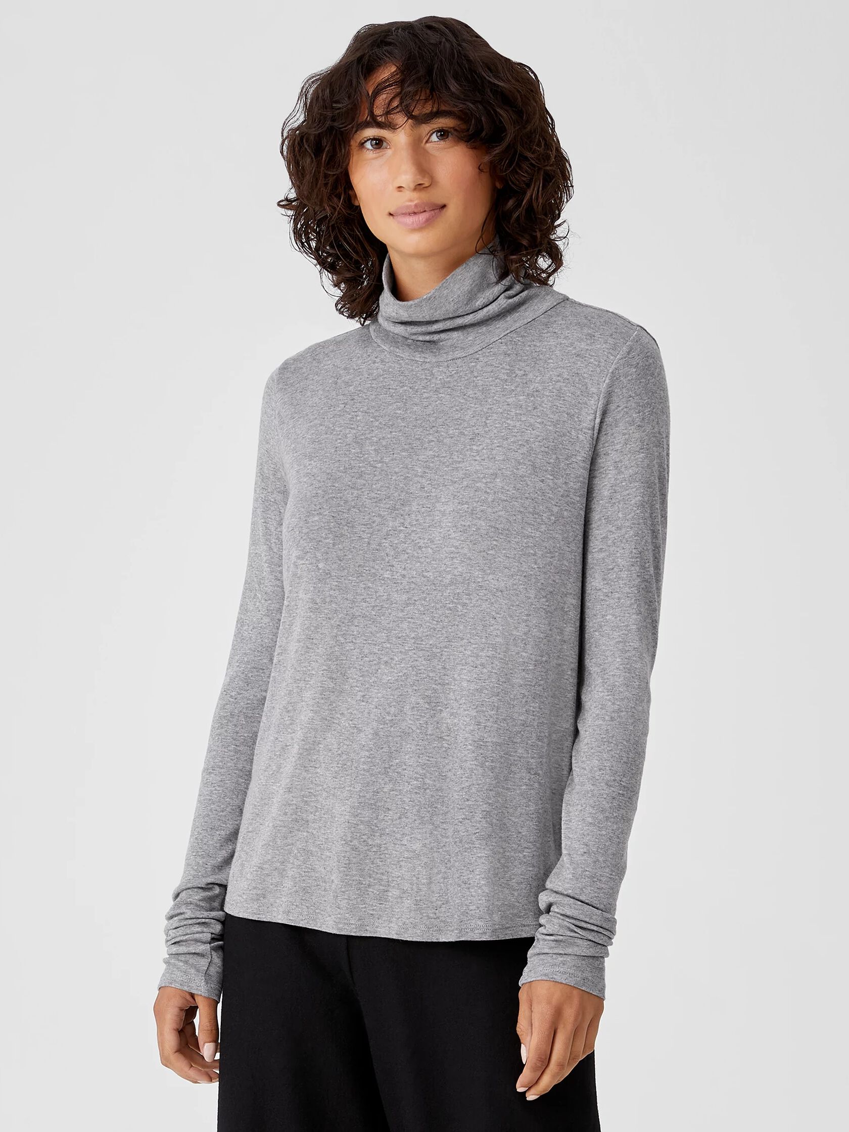 Ribbed Organic Pima Cotton Blend Top