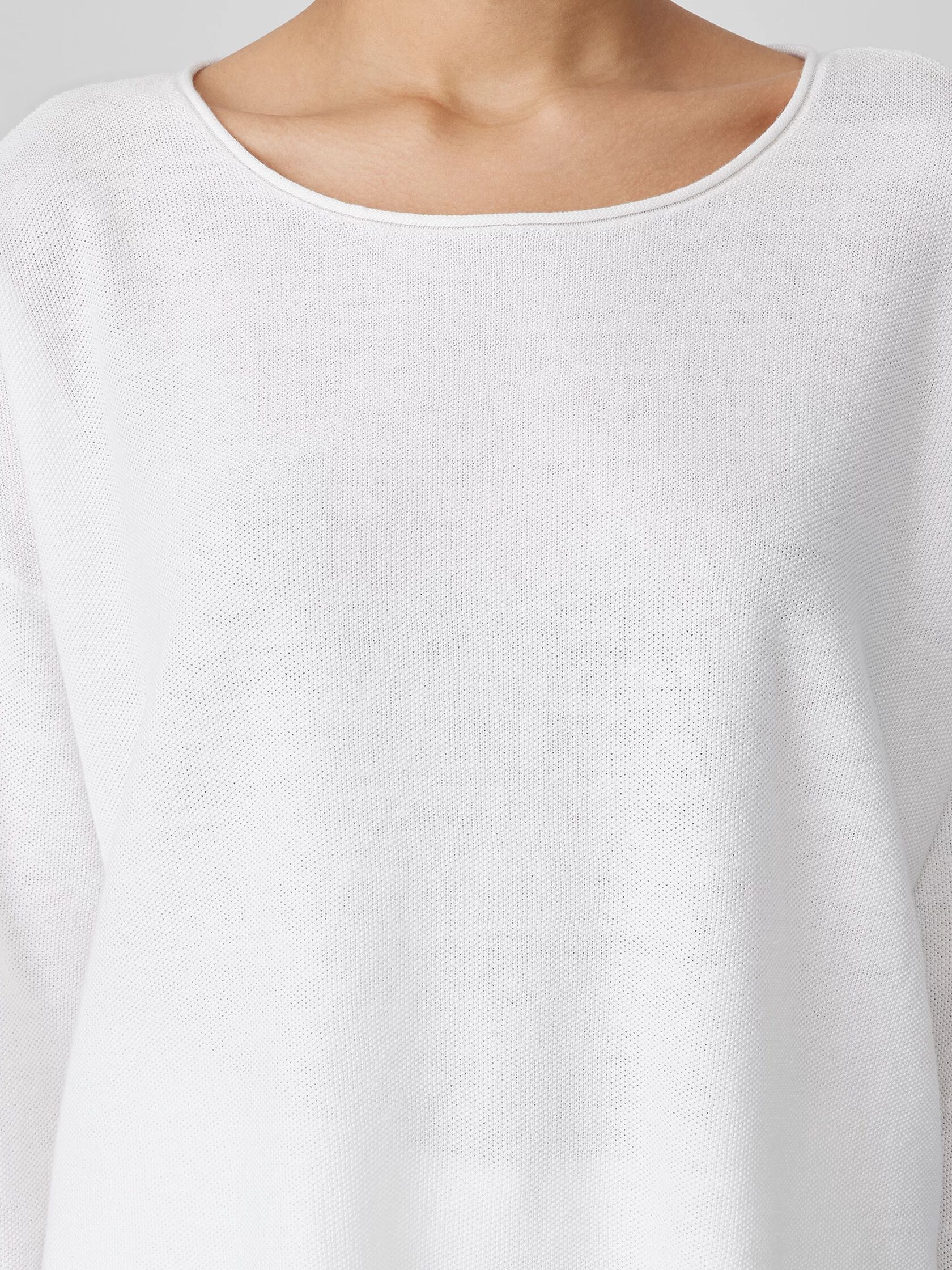 Organic Linen Cotton Jewel Neck Box-Top