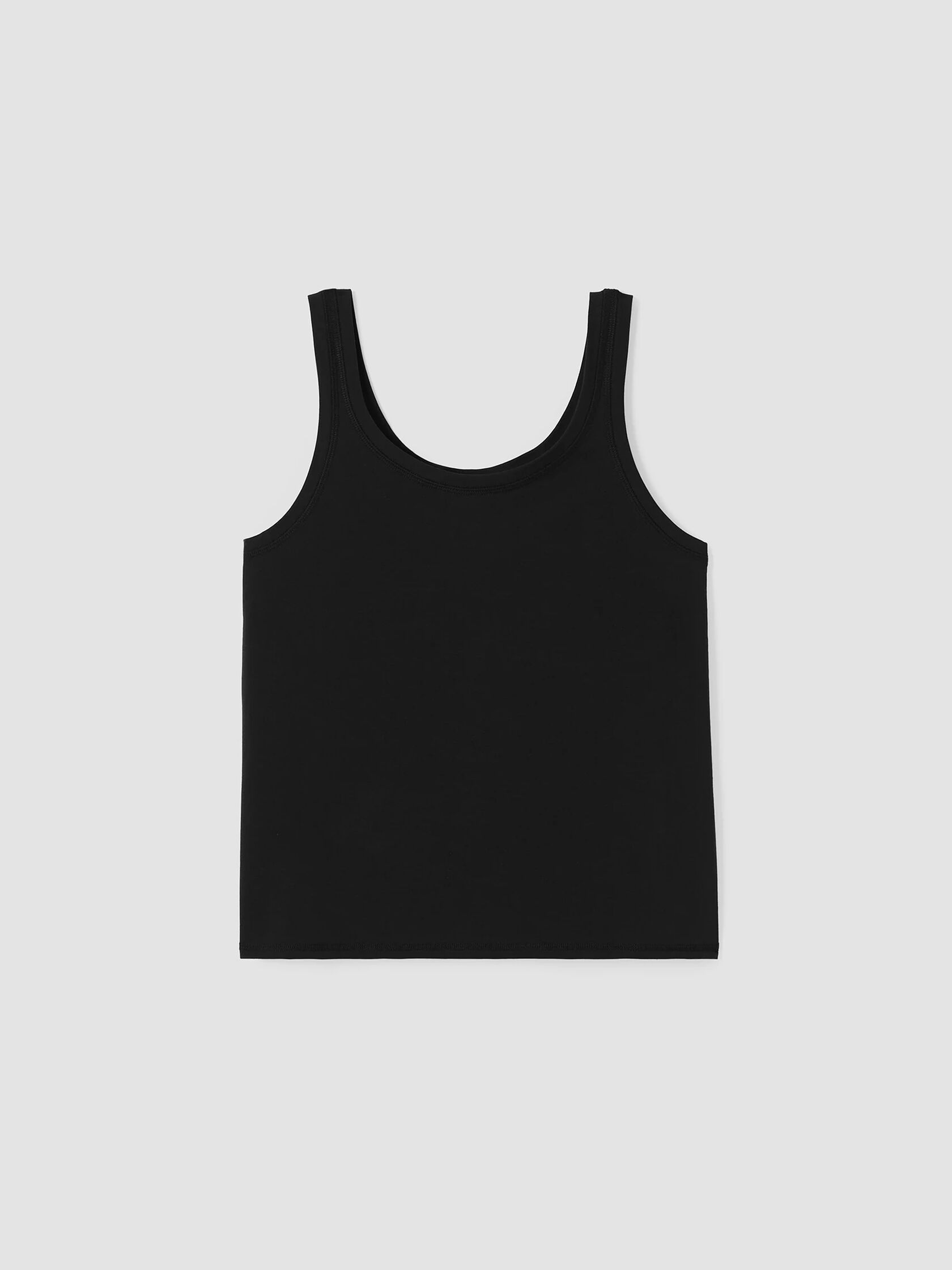 Pima Cotton Stretch Jersey Scoop Neck Tank