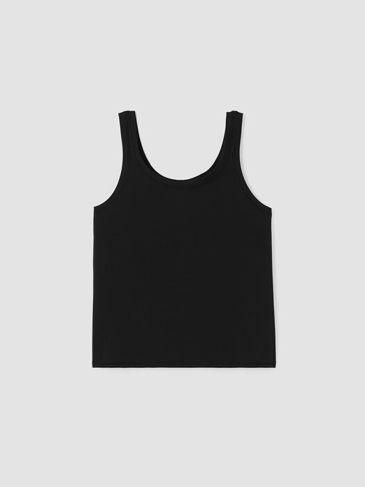 Pima Cotton Stretch Jersey Scoop Neck Tank