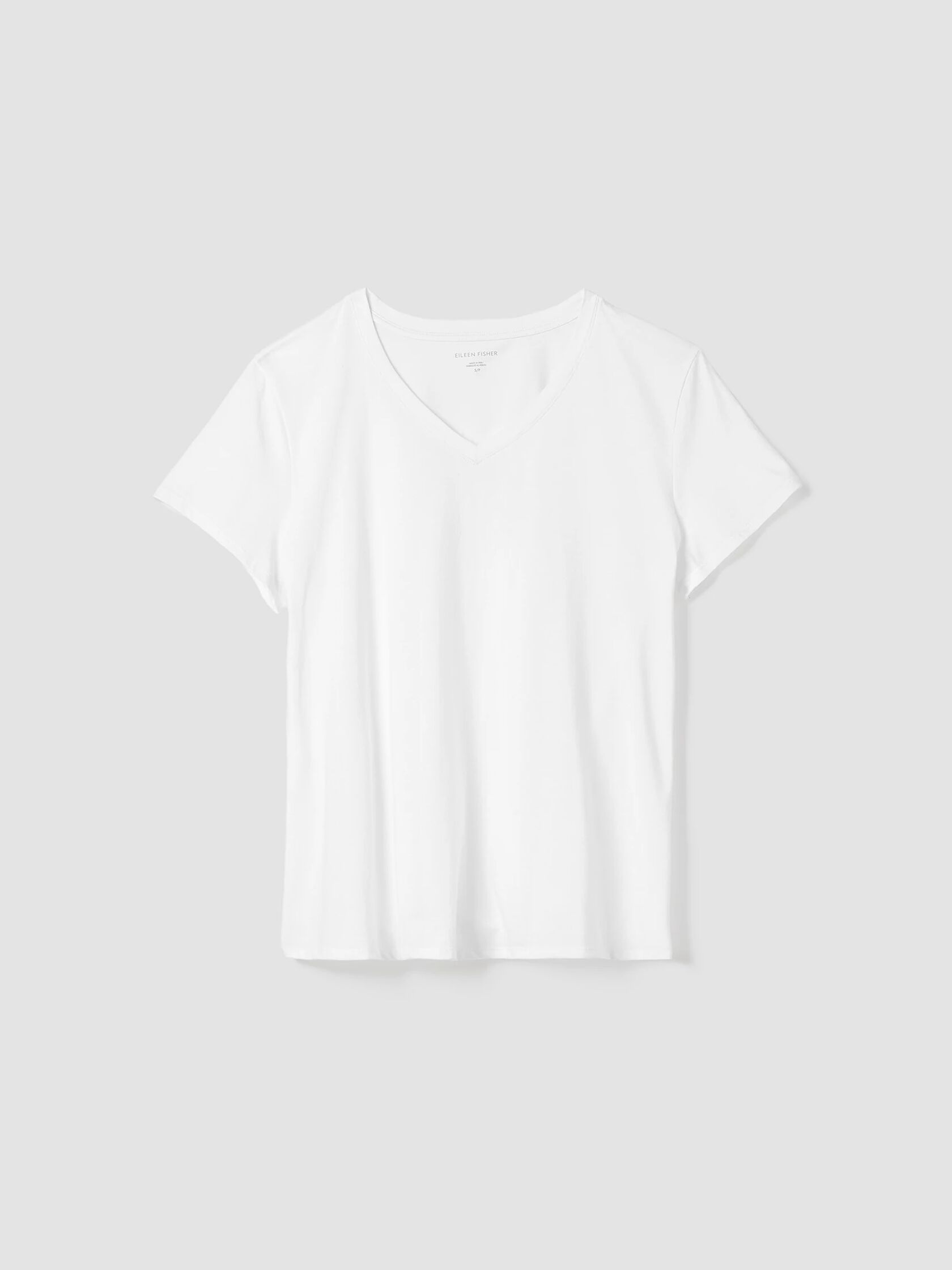 Organic Pima Cotton Jersey V-Neck Tee