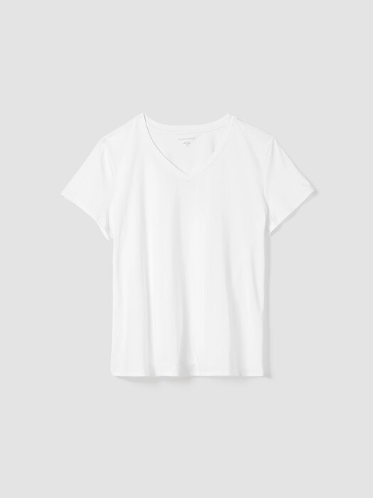 Organic Pima Cotton Jersey V-Neck Tee