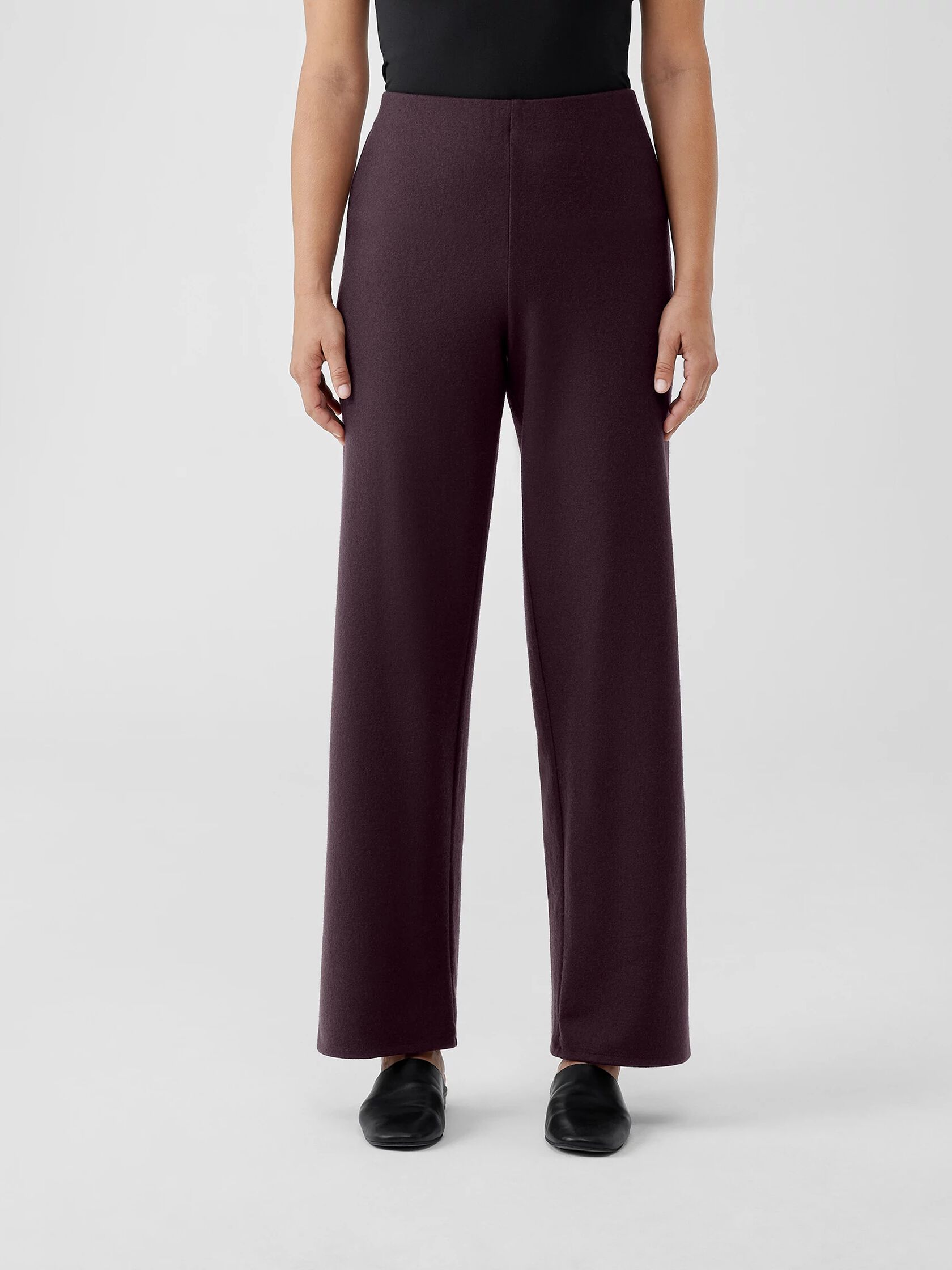 Boiled Wool Jersey Straight Pant