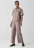 Organic Handkerchief Linen Band Collar Shirt
