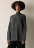 Cotton & Recycled Cashmere Half-Zip Top