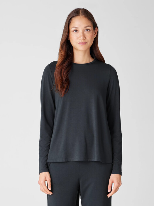 Fine Jersey Crew Neck Top