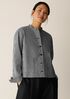 Organic Cotton Pucker Check Shirt Jacket