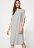 Tencel Rib Crew Neck Dress