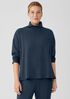 Cozy Brushed Terry Hug Funnel Neck Box-Top