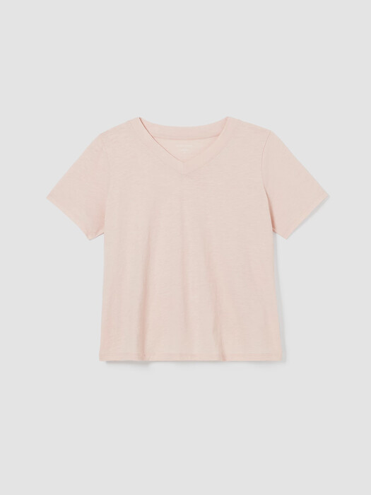 Organic Cotton Slub V-Neck Tee