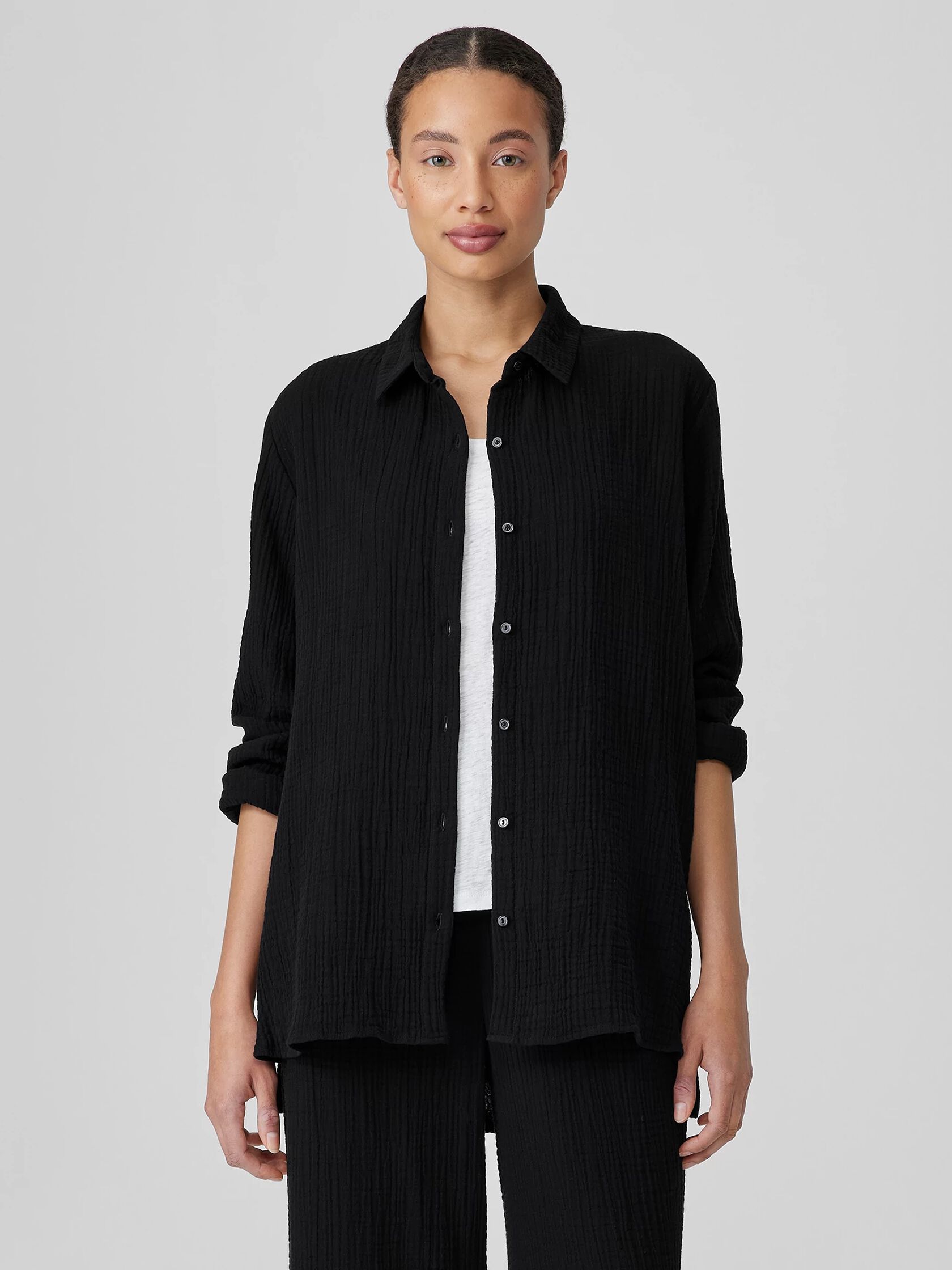 Organic Cotton Lofty Gauze Classic Collar Shirt