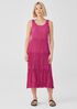 Crushed Silk Tiered Dress