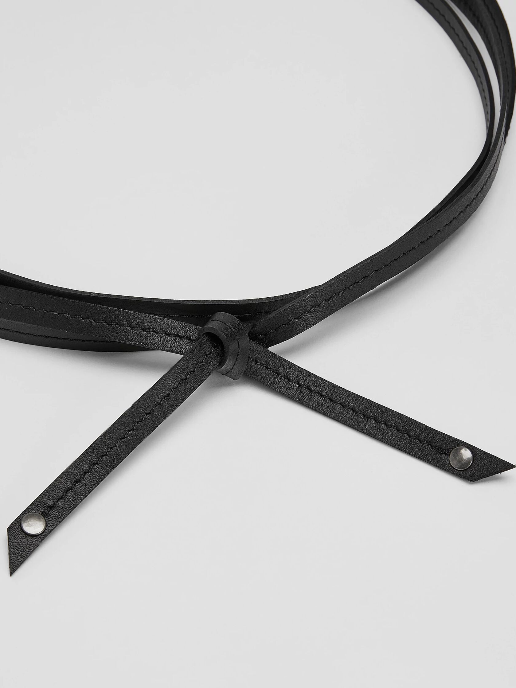 Buttery Leather Skinny Wrap Belt