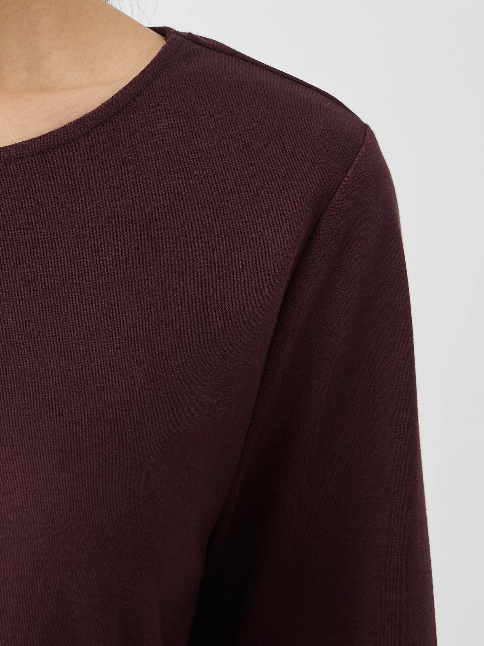 Cozy Organic Cotton Interlock Jewel Neck Top