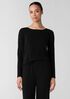 Stretch Silk Jersey Scoop Neck Top
