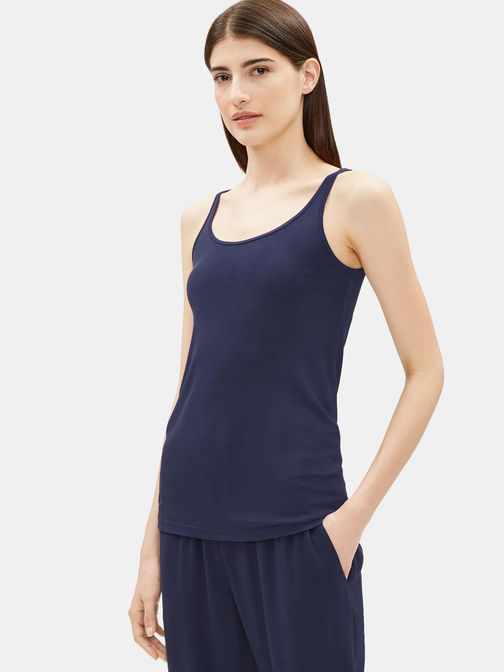 System Silk Jersey Long Cami