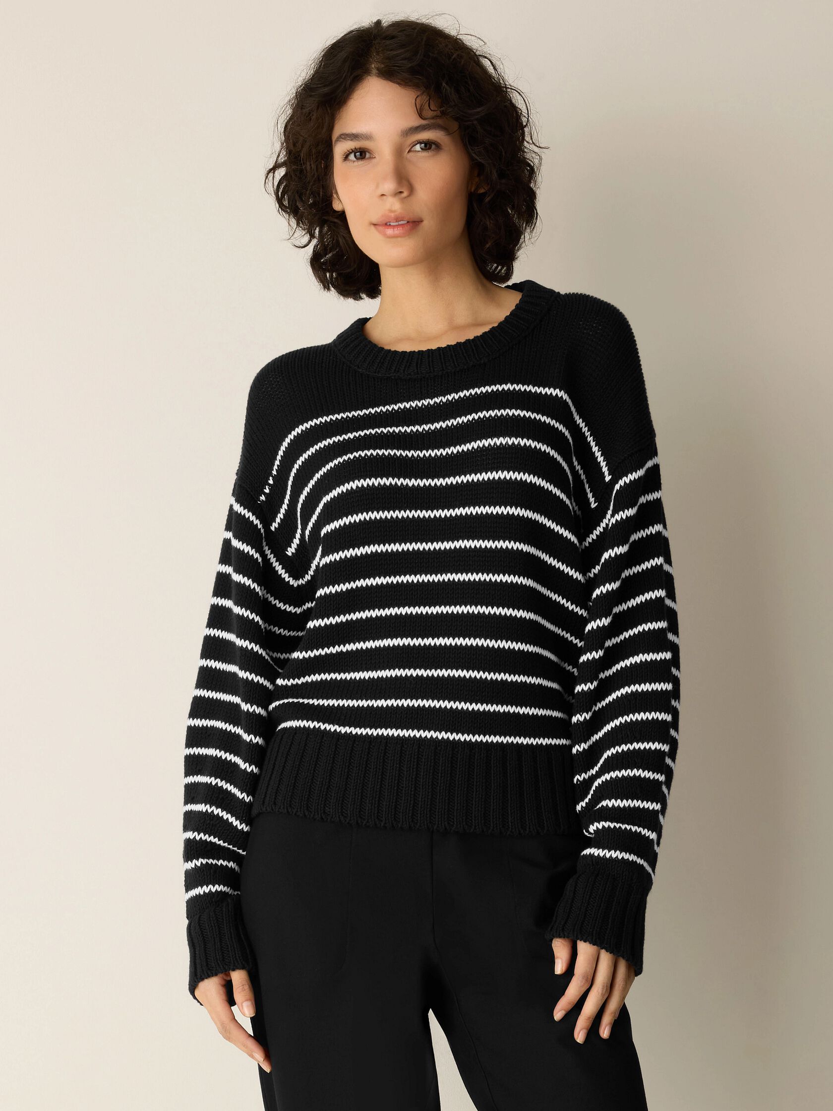 Peruvian Organic Cotton Cord Crew Neck Top