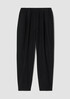 Soft Wool Flannel Pleated Tapered Pant