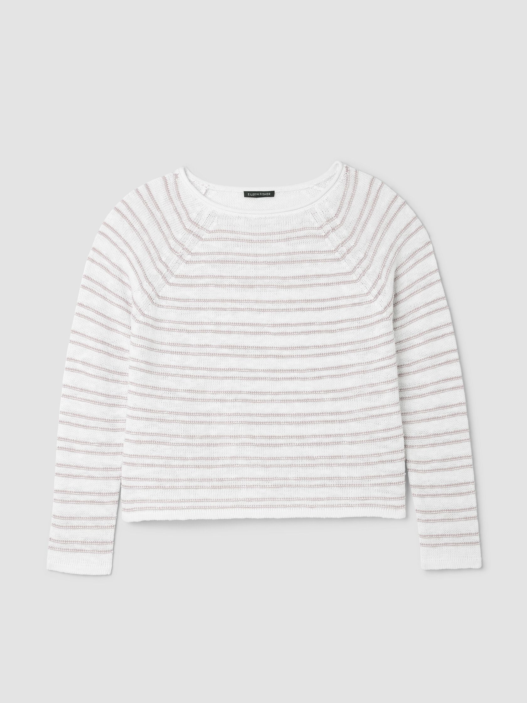 Organic Linen Cotton Slub Bateau Neck Top