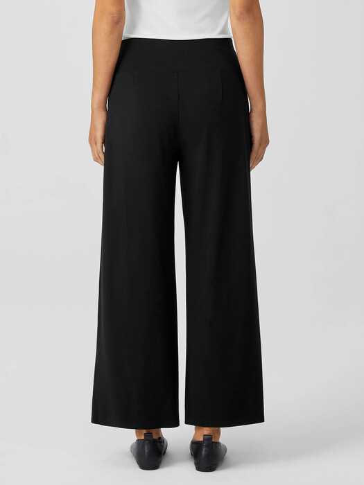 Stretch Jersey Knit Wide-Leg Pant