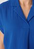 Organic Cotton Lofty Gauze Notch Collar Top