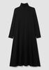 Stretch Jersey Knit Turtleneck Dress