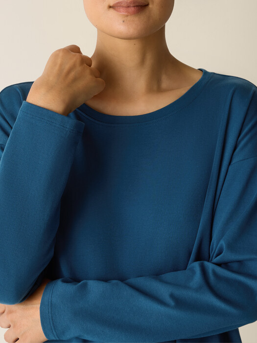 Organic Cotton Interlock Jewel Neck Sleep Top