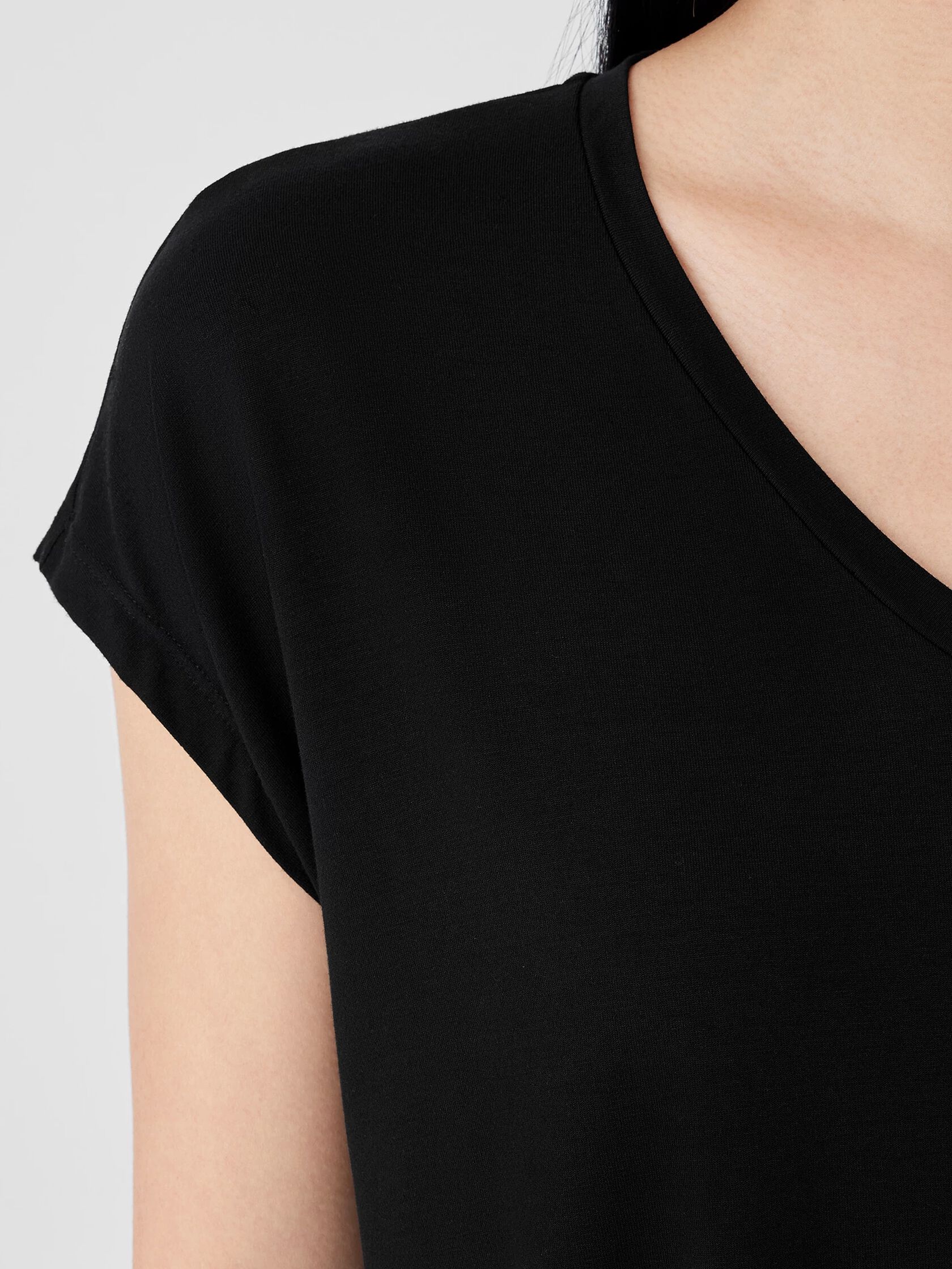 Fine Jersey V-Neck Top