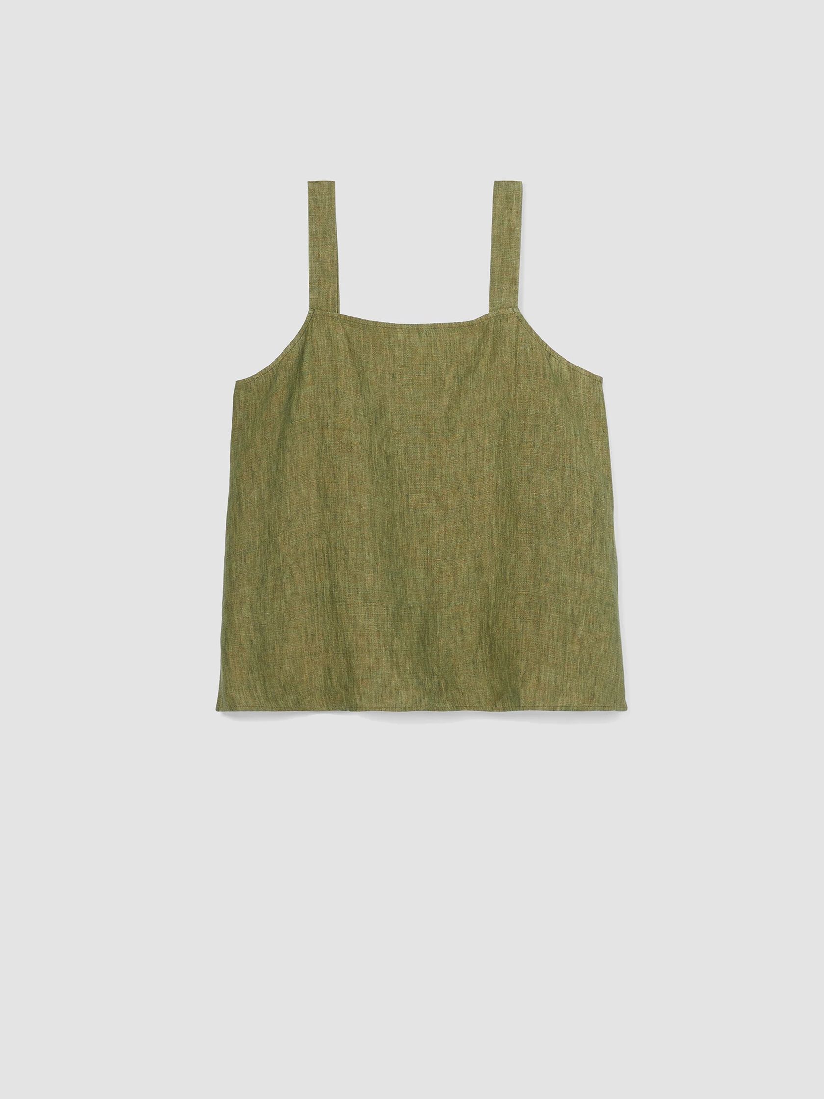 Washed Organic Linen Delave Tank