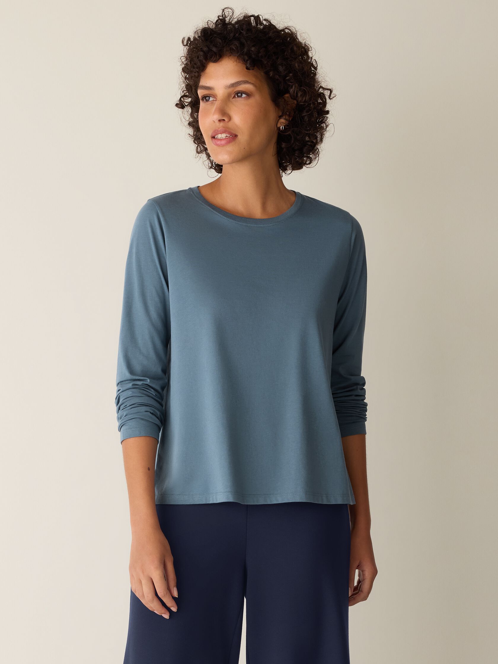 Organic Pima Cotton Jersey Long-Sleeve Tee