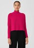 Merino Cropped Turtleneck Top in Regenerative Wool