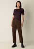 Organic Cotton Stretch Rib Crew Neck Tee