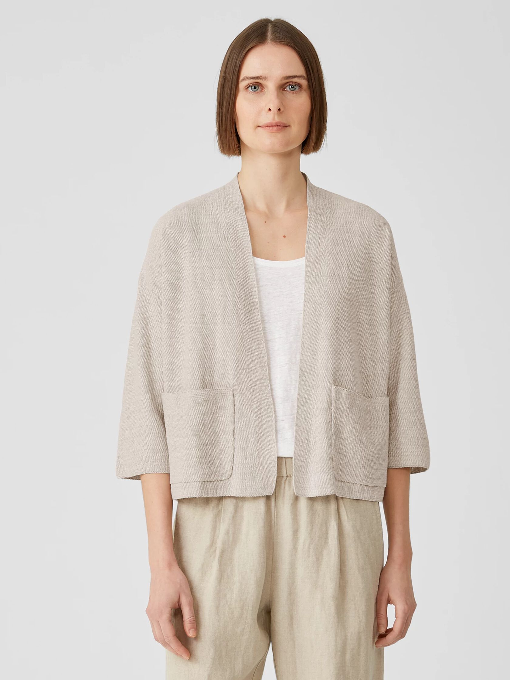 Organic Linen Cotton Seed Cardigan