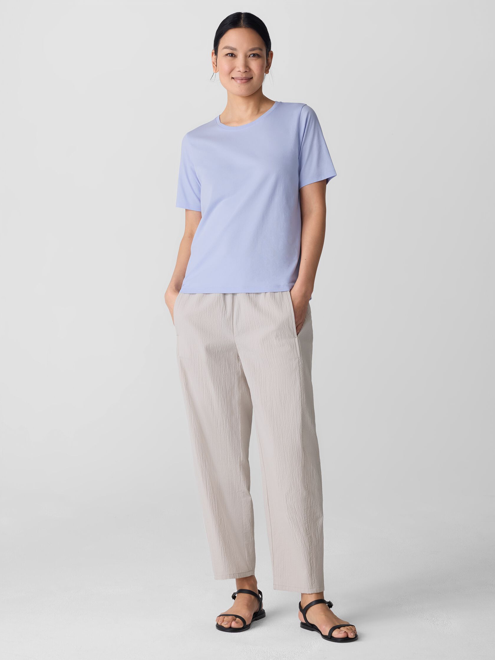 Organic Pima Cotton Jersey Round Neck Tee