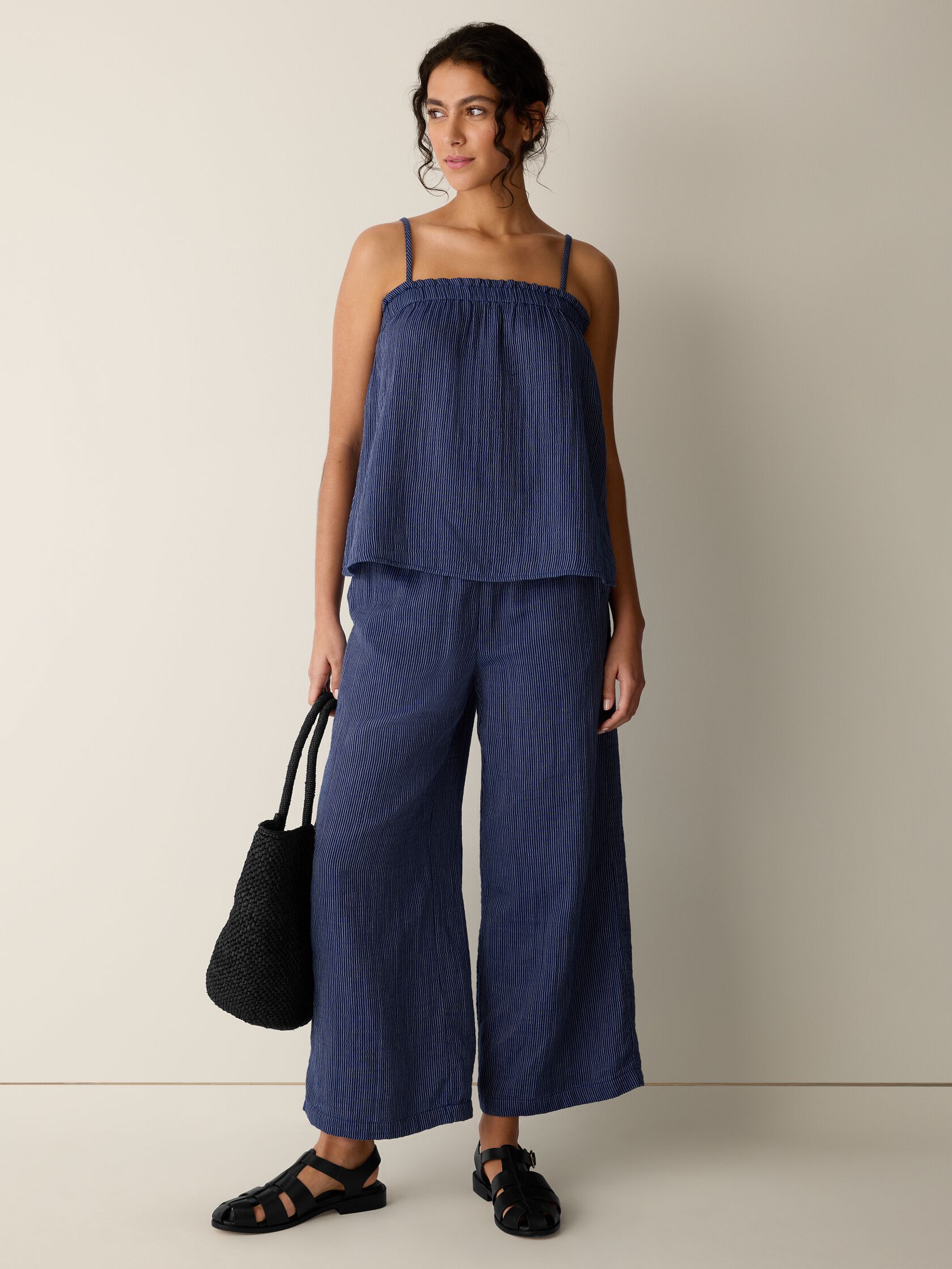 Striped Organic Cotton Gauze Cami