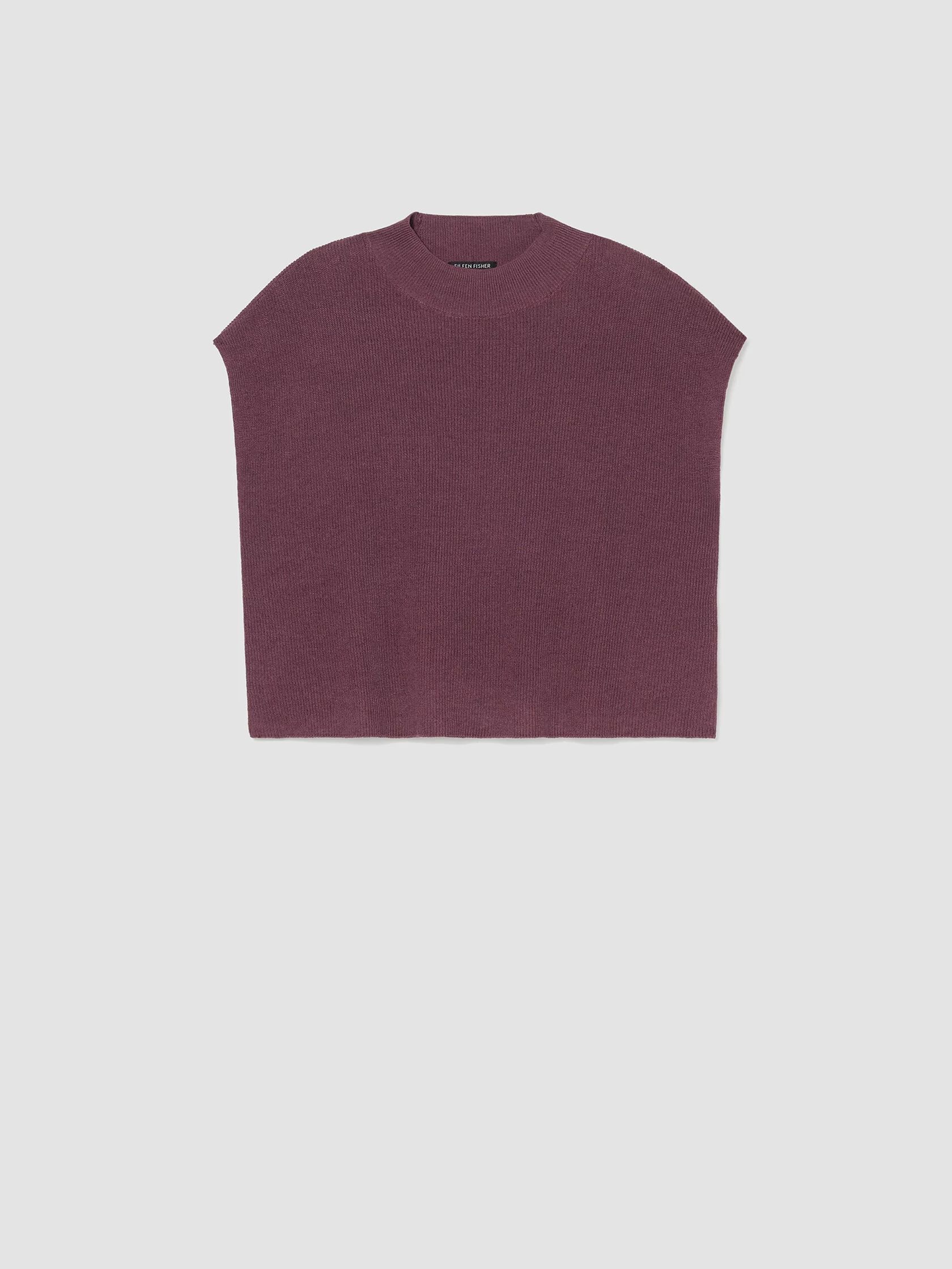 Organic Linen Cotton Mock Neck Top