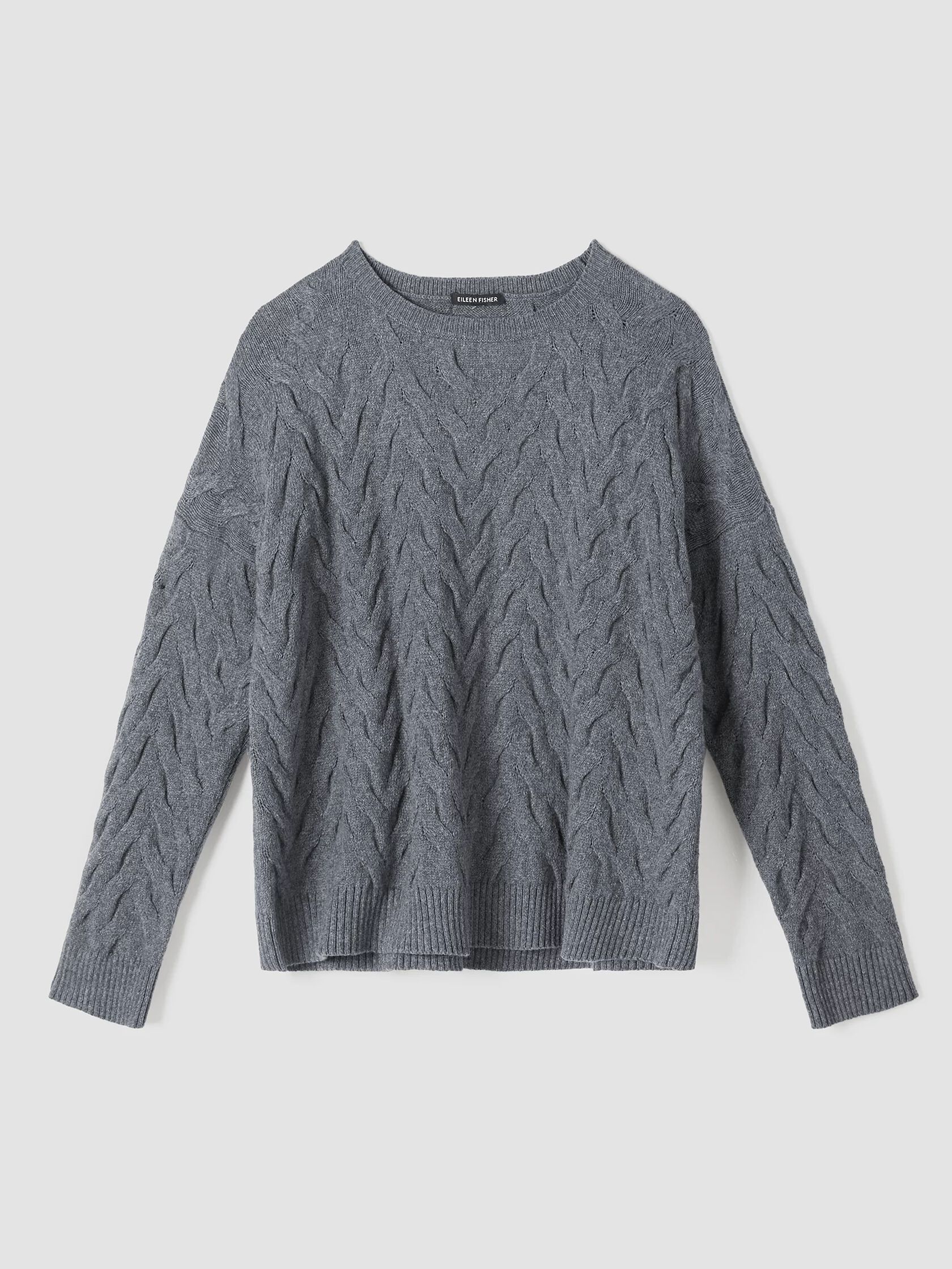 Cotton and Recycled Cashmere Crew Neck Top