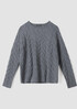 Cotton and Recycled Cashmere Crew Neck Top