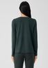 Stretch Jersey Knit Crew Neck Top