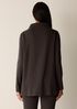 Cozy Brushed Terry Hug Funnel Neck Long Top