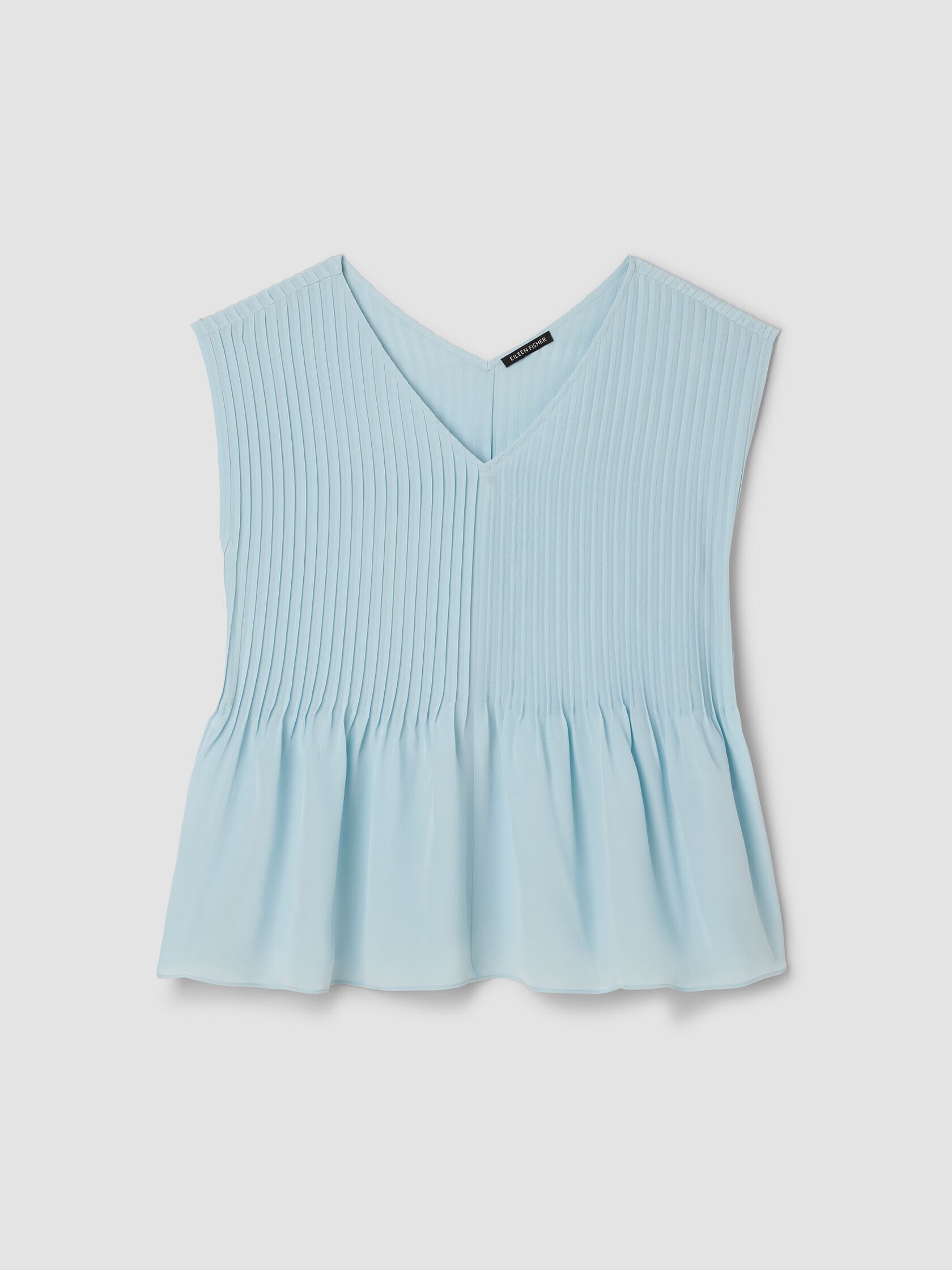 Silk Crepe de Chine V-Neck Top